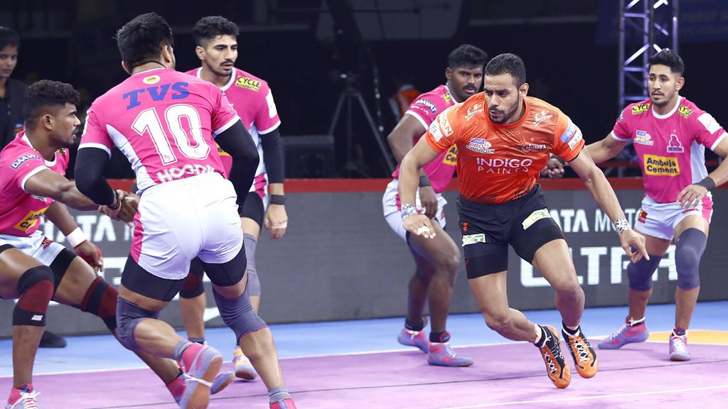 Abhishek Singh was the star of the show for U Mumba against Jaipur Pink Panthers