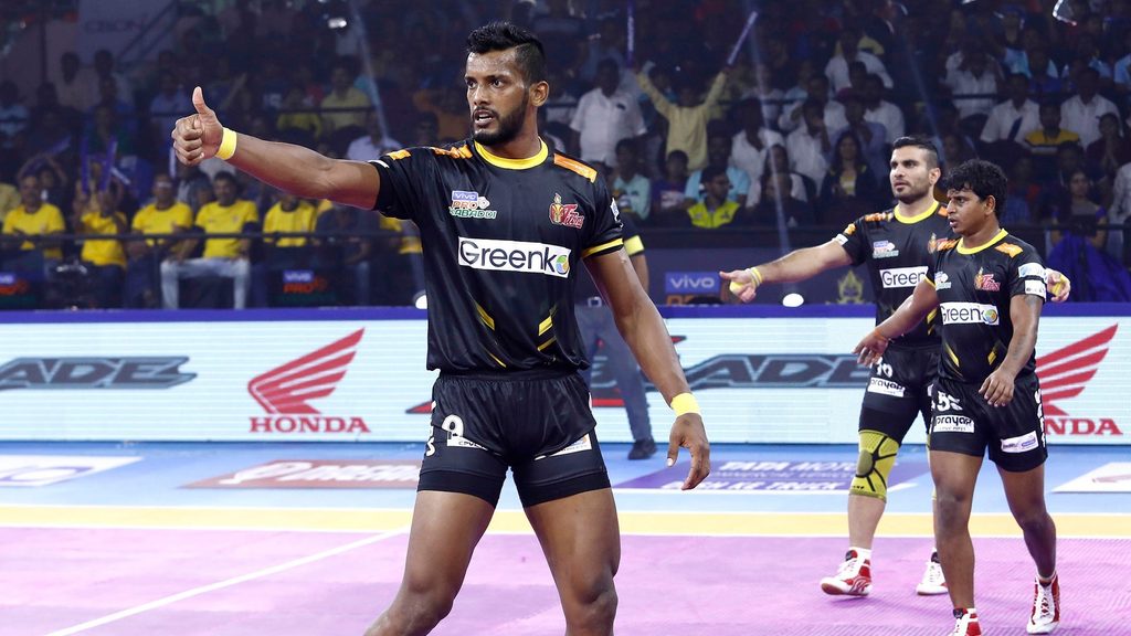 Siddharth ‘Baahubali’ Desai was unstoppable and finished the game with 18 raid points.