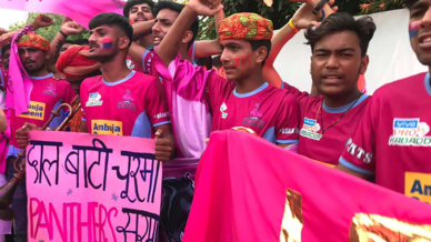Panthers Pack show their support for Jaipur Pink Panthers Panthers Pack show their support for Jaipur Pink Panthers