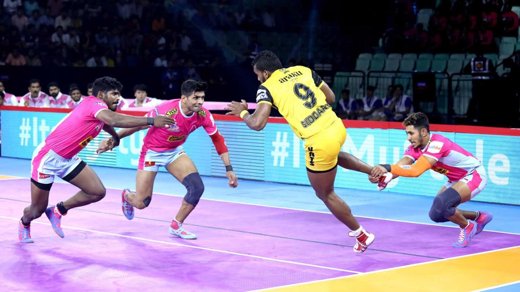Match 57: Jaipur Pink Panthers vs Telugu Titans Match 57: Jaipur Pink Panthers vs Telugu Titans