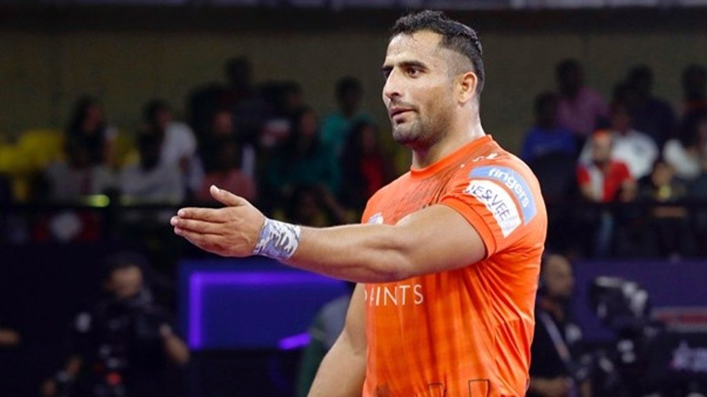 All-rounder Sandeep Narwal plays for U Mumba in Pro Kabaddi.