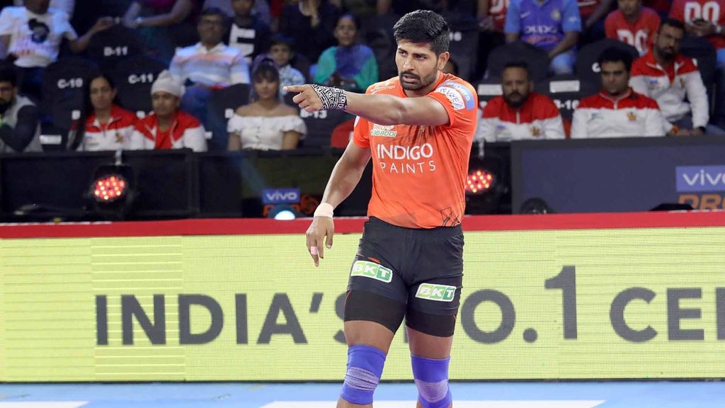 Rohit Baliyan three-point buzzer raid helped U Mumba win their fourth match in Season 7