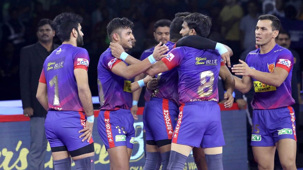 Dabang Delhi K.C. became the first team to win all four matches of their home leg in Season 7.