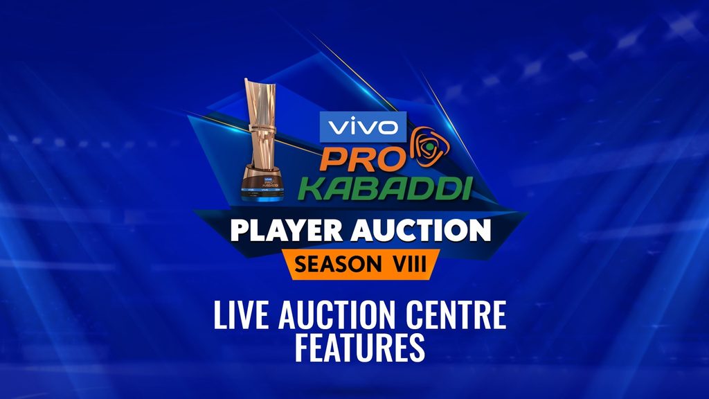Pro Kabaddi auction centre Follow the bidding action