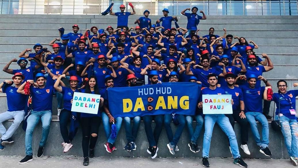 Dabang Fauj show their support for Dabang Delhi K.C. Dabang Fauj show their support for Dabang Delhi K.C.