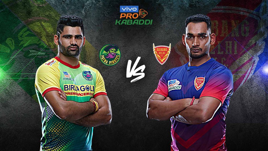 Patna Pirates battle Dabang Delhi K.C. in Match 108 of vivo Pro Kabaddi Season 7.