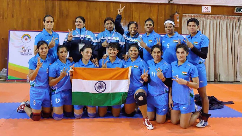 The Indian women’s kabaddi team beat Nepal in the South Asian Games 2019 final.
