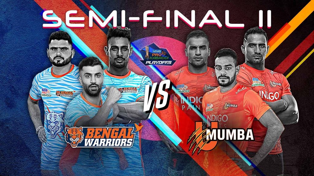 Bengal Warriors will play U Mumba in the second vivo Pro Kabaddi Season 7 Semi-final.