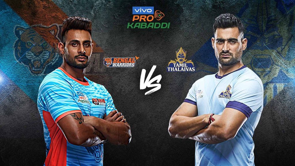 Bengal Warriors face Tamil Thalaivas in match 128 of vivo Pro Kabaddi Season 7