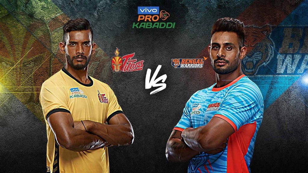 Telugu Titans take on Bengal Warriors in match 106 of vivo Pro Kabaddi Season 7.