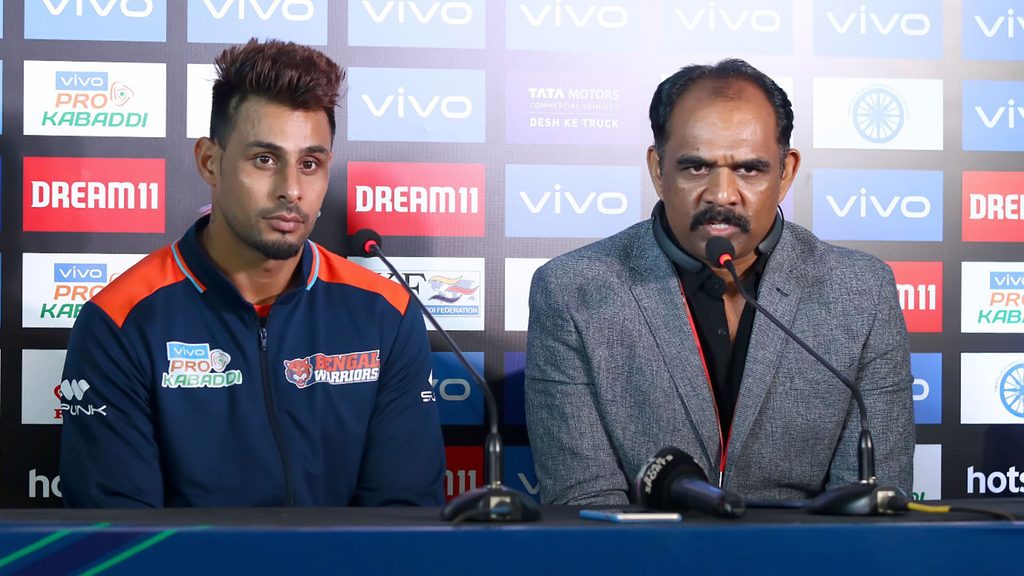 BC Ramesh and Maninder Singh addressing the media after match 53.