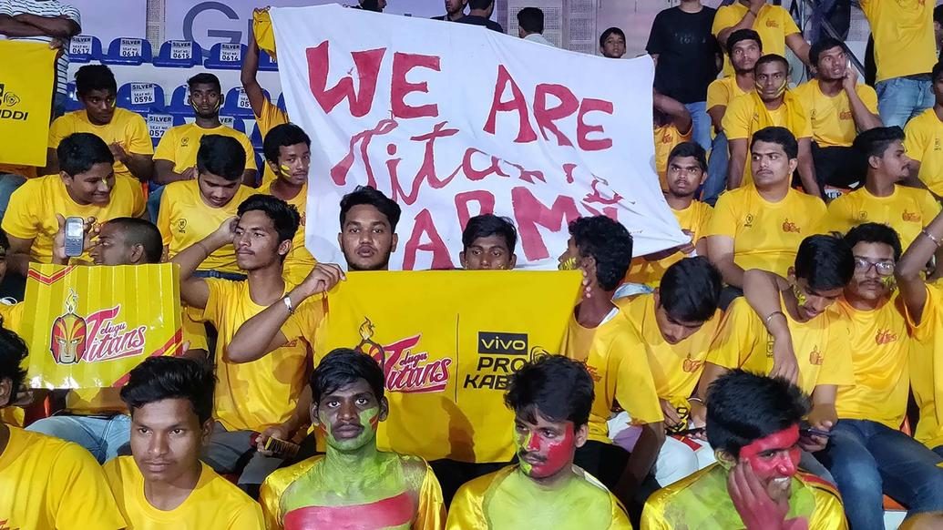 Titans Army show their support for Telugu Titans Titans Army show their support for Telugu Titans
