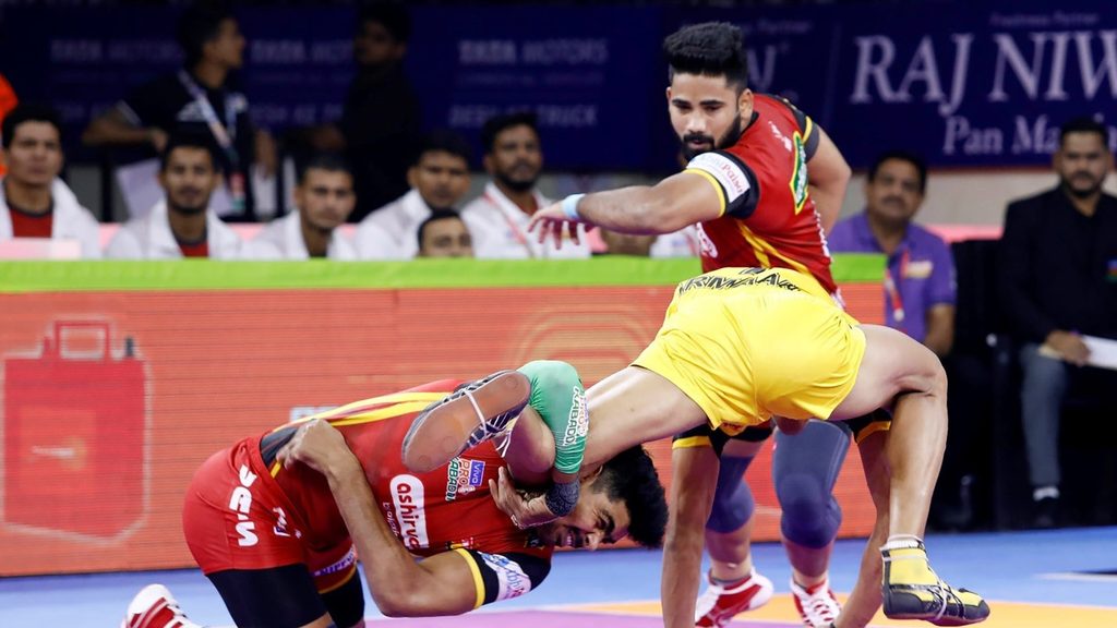 Bengaluru Bulls’ defence managed six Super Tackles against Telugu Titans.