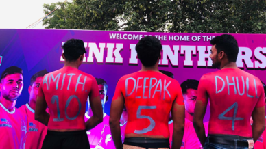 Panthers Pack show their support for Jaipur Pink Panthers Panthers Pack show their support for Jaipur Pink Panthers