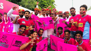 Panthers Pack show their support for Jaipur Pink Panthers Panthers Pack show their support for Jaipur Pink Panthers