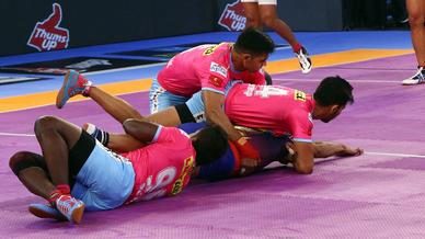 Match 89: Dabang Delhi K.C. vs Jaipur Pink Panthers Match 89: Dabang Delhi K.C. vs Jaipur Pink Panthers