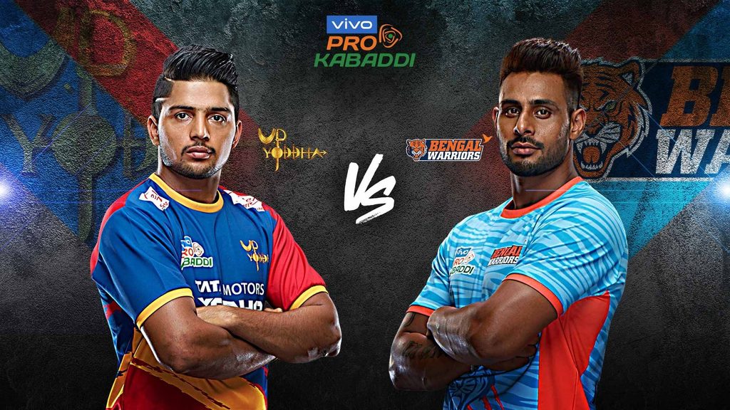 U.P. Yoddha go up against Bengal Warriors in Match 7 of VIVO Pro Kabaddi Season 7.