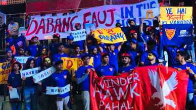 Dabang Fauj show their support for Dabang Delhi K.C. Dabang Fauj show their support for Dabang Delhi K.C.