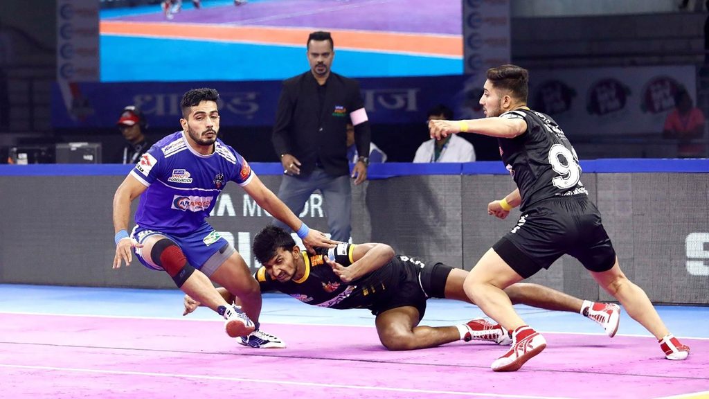 Vikash Kandola was once again Haryana Steelers’ leading scorer against Telugu Titans.