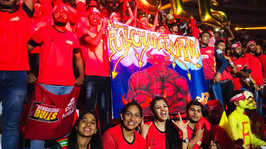Bulls'I show their support for Bengaluru Bulls Bulls'I show their support for Bengaluru Bulls
