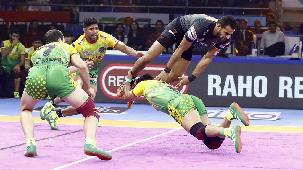 U Mumba's Abhishek led the way in attack with 7 raid points against Patna Pirates