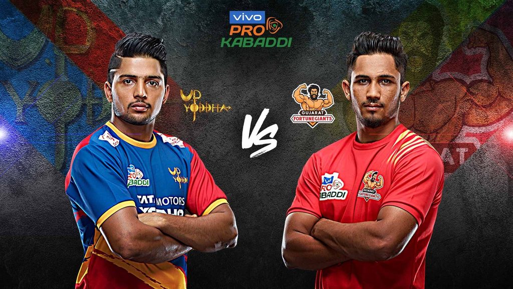 U.P. Yoddha take on Gujarat Fortunegiants in Match 10 of VIVO Pro Kabaddi Season 7.