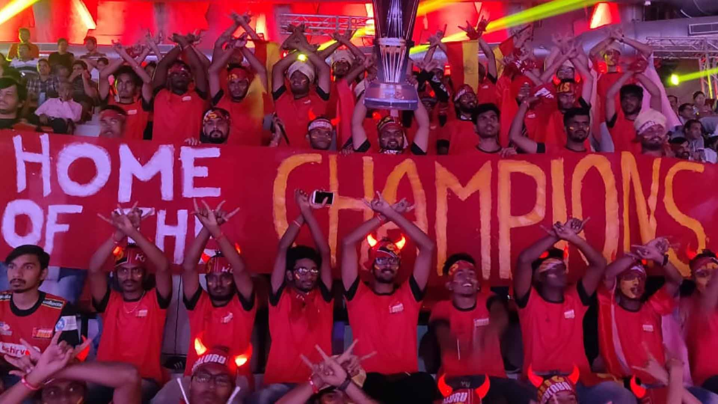 Bulls'I show their support for Bengaluru Bulls Bulls'I show their support for Bengaluru Bulls