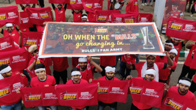 Bulls'I show their support for Bengaluru Bulls Bulls'I show their support for Bengaluru Bulls