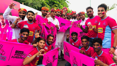 Panthers Pack show their support for Jaipur Pink Panthers Panthers Pack show their support for Jaipur Pink Panthers