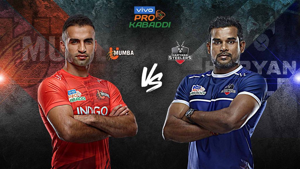 U Mumba take on Haryana Steelers in match 130 of vivo Pro Kabaddi Season 7.