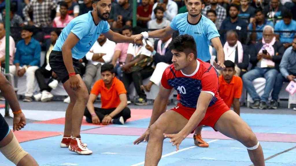 Naveen Kumar bagged a Super 10 for Services against Kerala C. Direction in the 67th Senior National Kabaddi Championship.