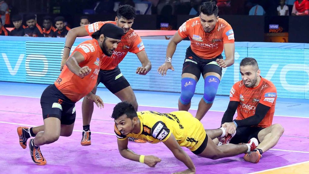 Fazel Atrachali scored a High 5 against Telugu Titans.