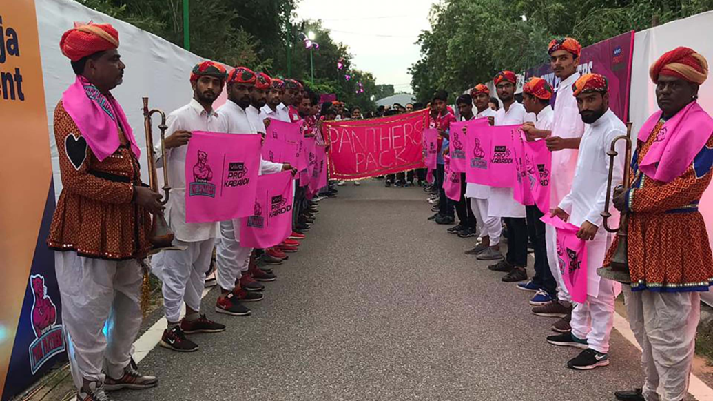 Panthers Pack show their support for Jaipur Pink Panthers Panthers Pack show their support for Jaipur Pink Panthers