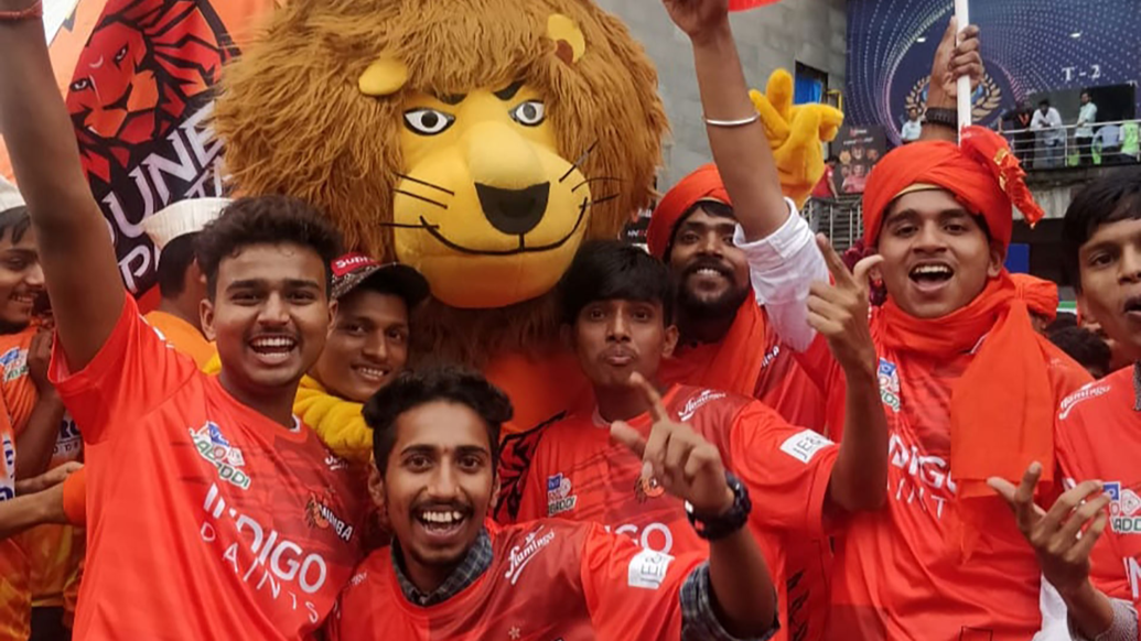 Telugu Titans, U Mumba and Puneri Paltan fans show their support Telugu Titans, U Mumba and Puneri Paltan fans show their support