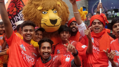 Telugu Titans, U Mumba and Puneri Paltan fans show their support Telugu Titans, U Mumba and Puneri Paltan fans show their support