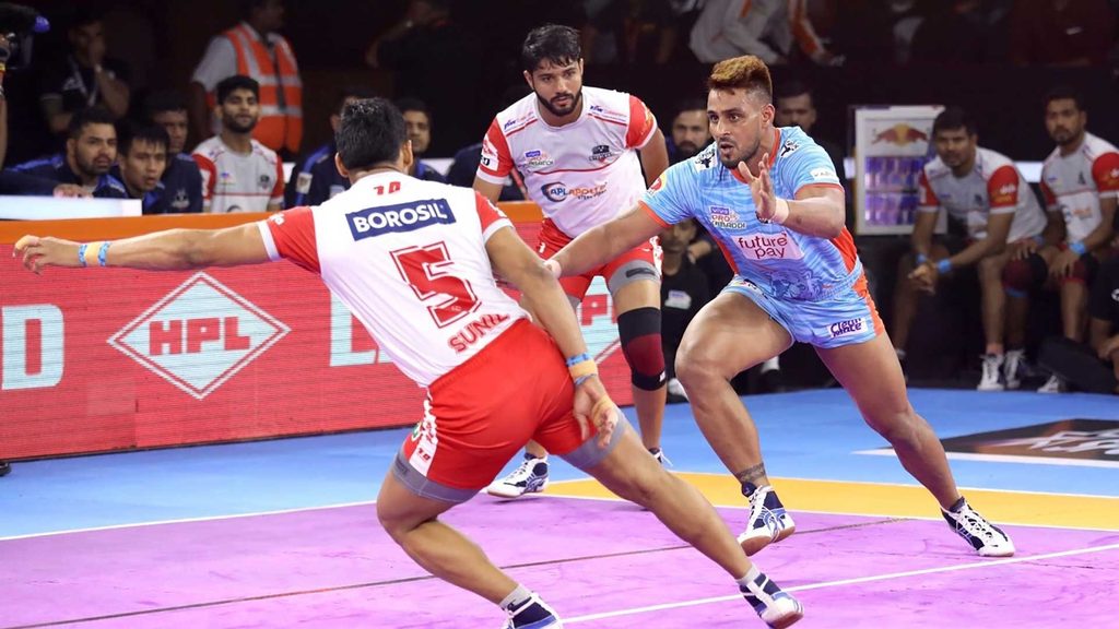 Maninder Singh’s Super 10 entailed a career-best 18 raid points against Haryana Steelers.