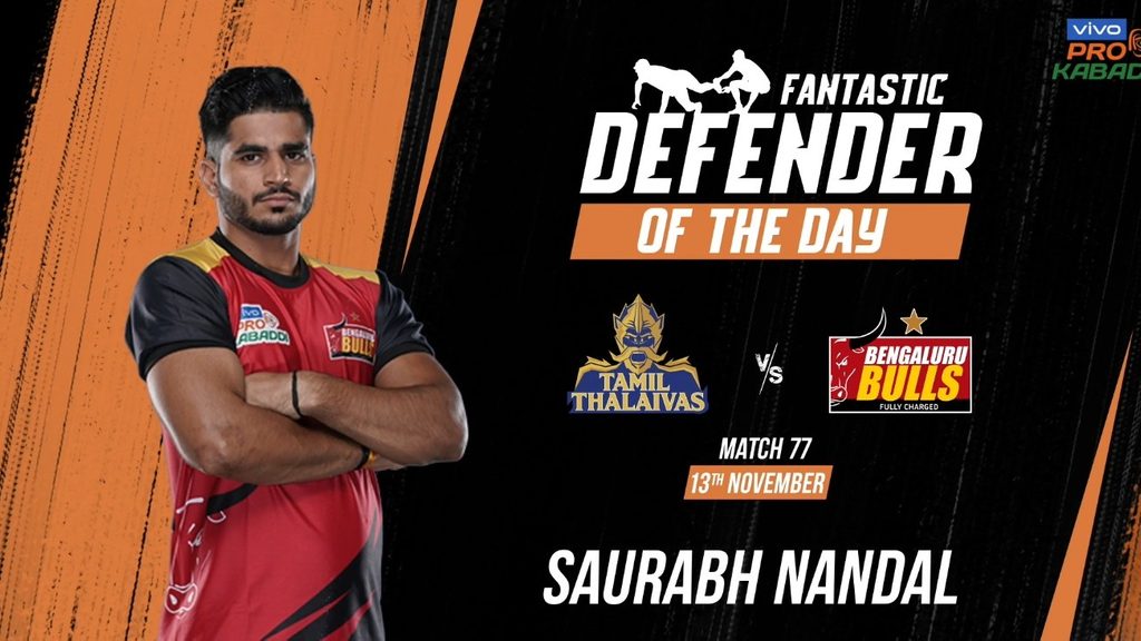 Defender of the Day: Saurabh Nandal (Bengaluru Bulls) | November 13 ...