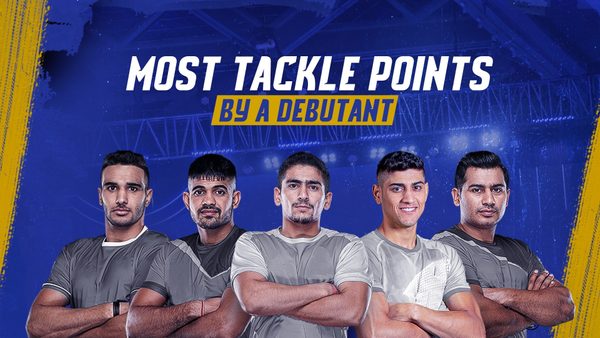 Top 5 debutants with most tackle points in vivo Pro Kabaddi history