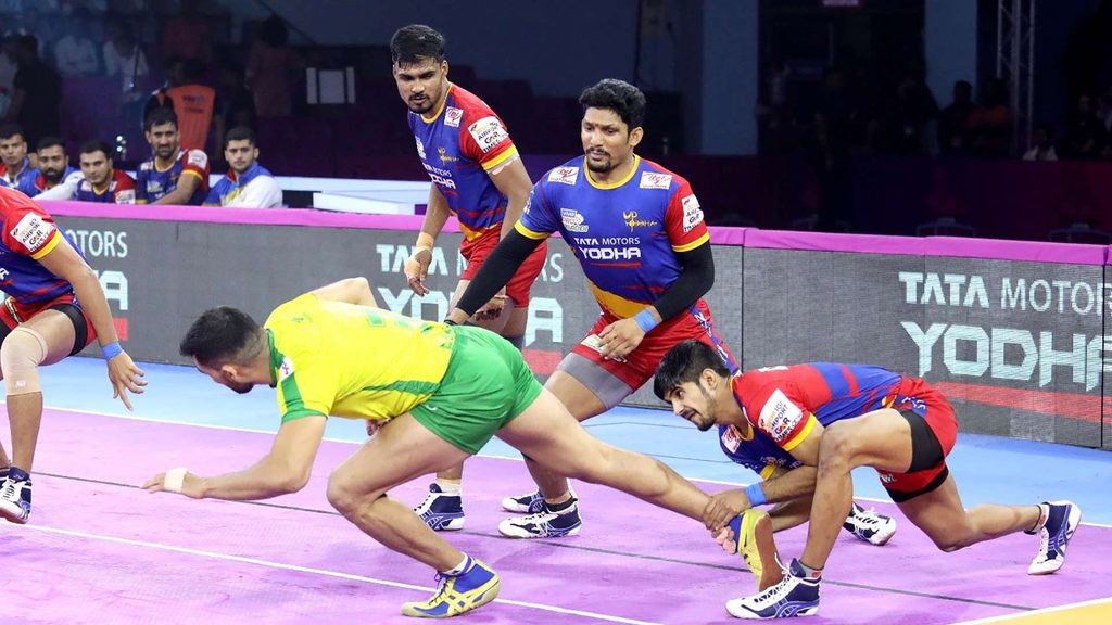 Left Corner Sumit scored a High 5 in U.P. Yoddha’s big win over Tamil Thalaivas.