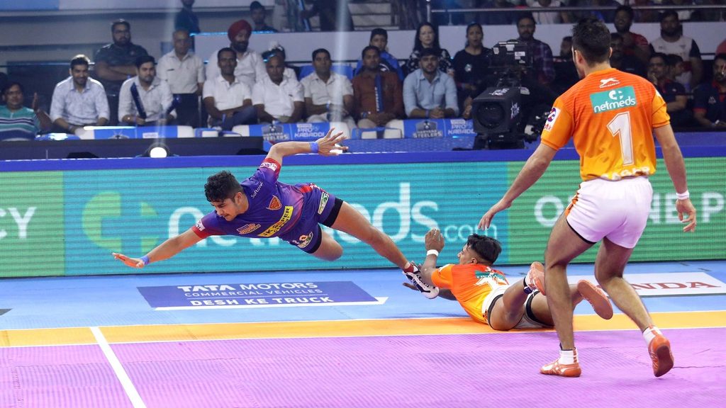 Naveen Kumar was unstoppable and scored 19 raid points against Puneri Paltan.