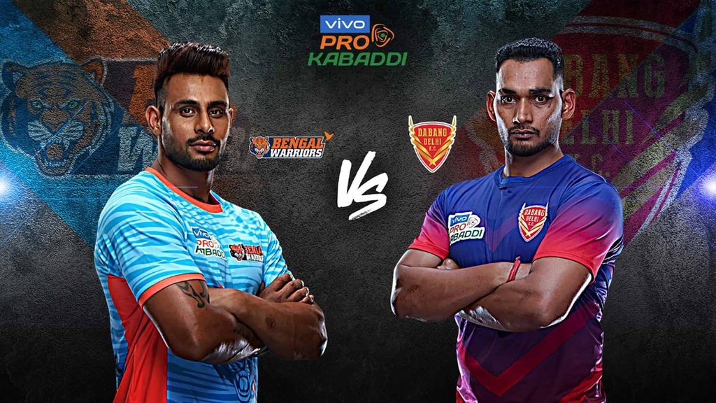 Bengal Warriors face Dabang Delhi K.C. in Match 46 of VIVO Pro Kabaddi Season 7.