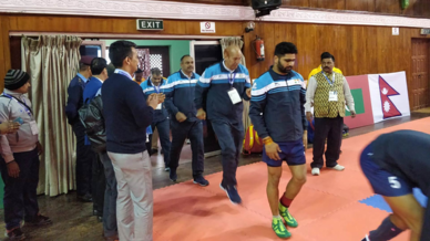 Glimpses of India kabaddi team at South Asian Games 2019 Glimpses of India kabaddi team at South Asian Games 2019