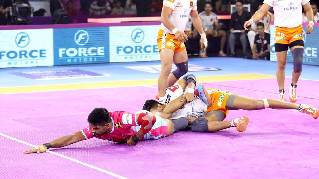 Jaipur Pink Panthers beat Puneri Paltan for their only win of their home leg.