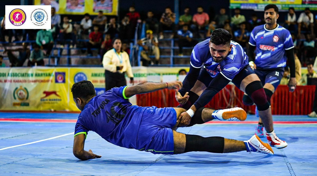 A power-packed start. Here are some spectacular images from Day 1 of the 69th Senior National Men's Kabaddi Championship!