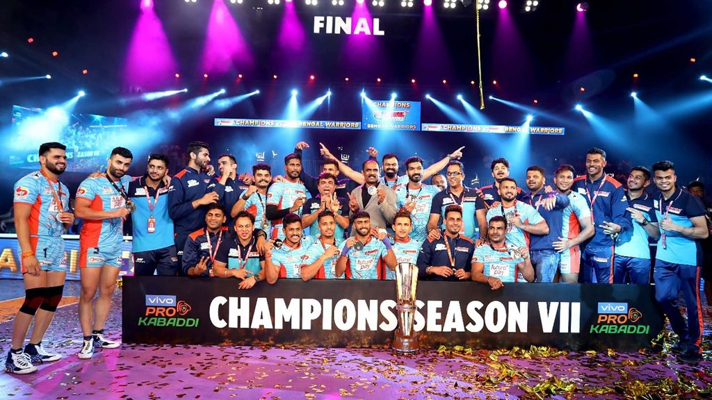 Bengal Warriors claimed their maiden vivo Pro Kabaddi title in Season 7.