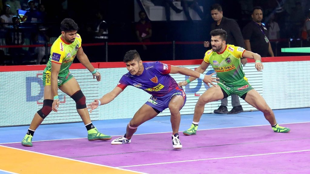 Dabang Delhi K.C. Naveen Kumar became the first man to score nine successive Super 10s.