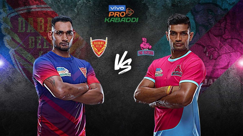 Dabang Delhi K.C. face Jaipur Pink Panthers in Match 27 of VIVO Pro Kabaddi Season 7.