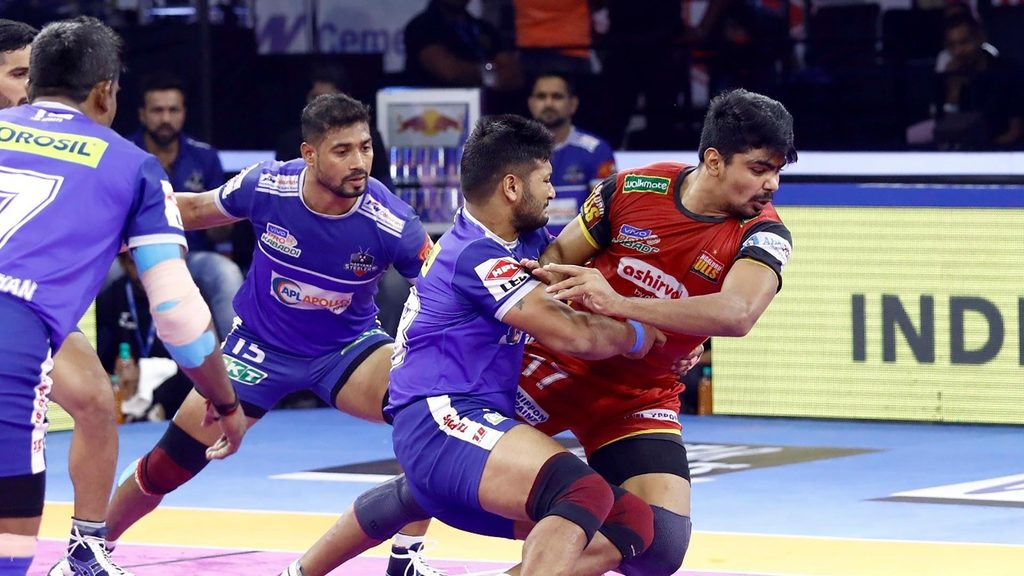 Pawan Sehrawat scored 39 raid points in a single match.