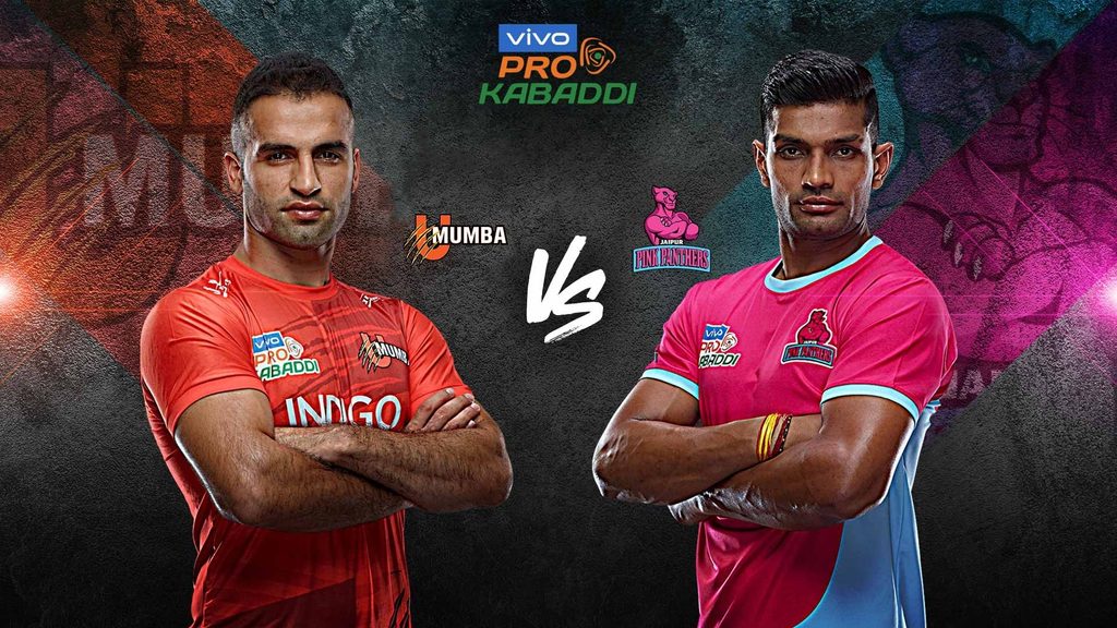 U Mumba face Jaipur Pink Panthers in Match 68 of vivo Pro Kabaddi Season 7.