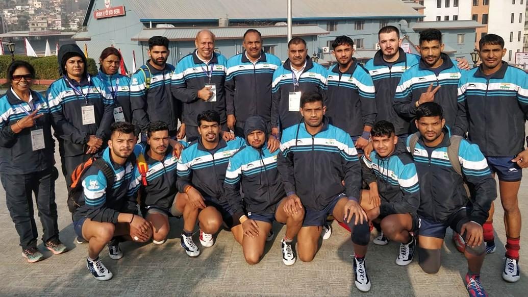 Glimpses of India kabaddi team at South Asian Games 2019 Glimpses of India kabaddi team at South Asian Games 2019